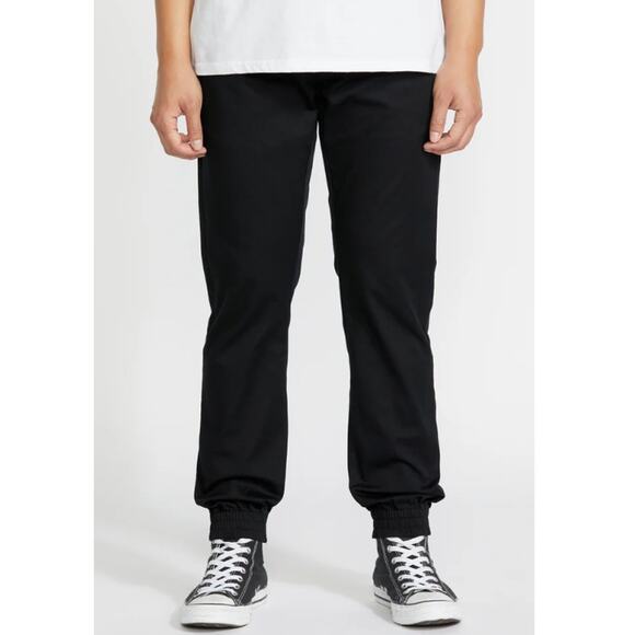 Volcom Men's Black Frickin Slim Jogger Trousers Size S - Picture 1 of 8